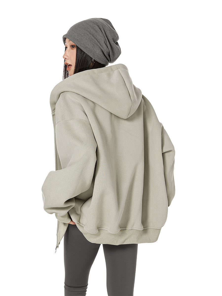جاكيت هودي رمادي | Gray Hooded Jacket