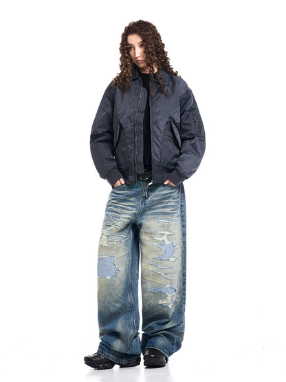 Retro Bomber Cotton Jacket