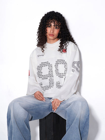 Vintage Mesh Long Sleeve Top