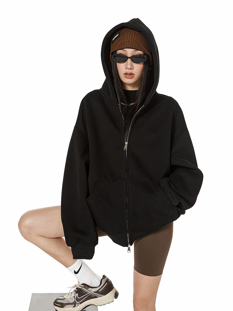 جاكيت هودي رمادي | Gray Hooded Jacket