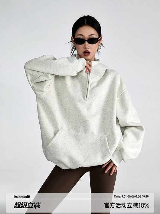 هودي أبيض أوفر سايز | Oversized White Hoodie