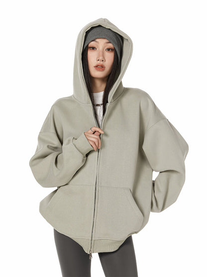 Vintage Zip-Up Hoodie | هودي سحاب فنتج بتصميم واسع