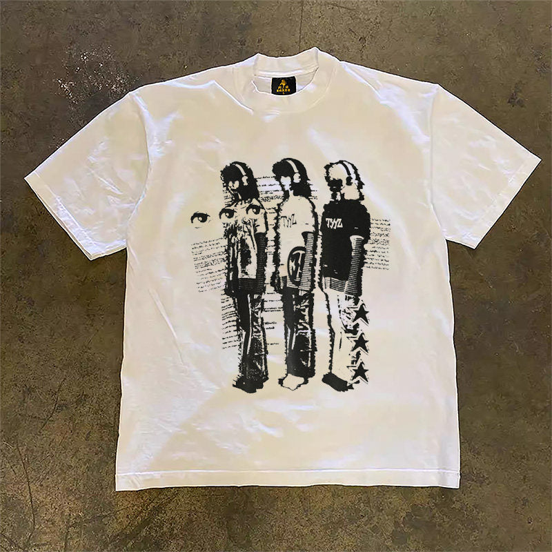 Make money to do charity 3A260g cotton double yarn! Upward Hero! Heavyweight couple woman loose short sleeve t-shirt man