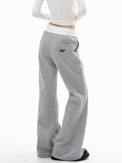 بنطلون رياضي واسع | Wide-Leg Sweatpants